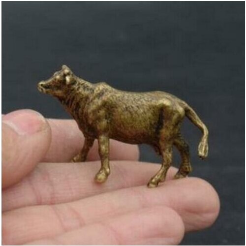 China Pure Brass Small Cattle Small Statue Ornaments