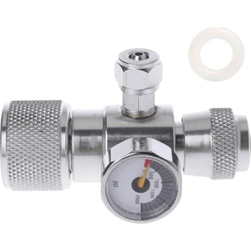 CO2 Pressure Gauge JIS m22-14 Regulator Manometer Over 1500PSI Cylinder Reducer