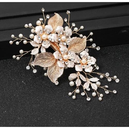 Flower Hair Clip Hair Accessories For Women Bride Accessories Pearl Rhinestone Accessories For women Hair Clip Decoration