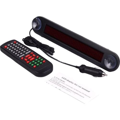 DC12V Remote Red Led Car Sign Programmable Scrolling Message Sign Board for Cars,Shop for Russian