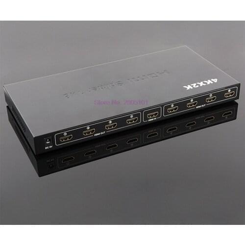 Dhl or fedex 5pcs 4K HDMI Splitter 1X8 port distributes 1 HDMI source to 8 HDMI displays simultaneously 3D Amplifier