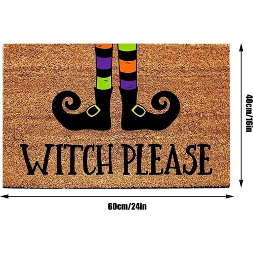 Halloween Doormat Blanket Welcome Home Front Door Decorations Halloween Decor Door Mat Anti-Slip Bottom Indoor Outdoor Carpet