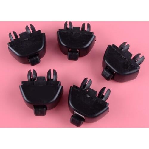 DWCX 5Pcs Car Inner Sun Visor Hook Clip Black 4F0857561 Fit for Audi A6 C6 2004 2005 2006 2007 2008 2009 2010 2011
