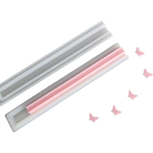 Butterfly Silicone Mold Mousse Cake Roll Chocolate Gypsum Baking Tool Soap Long Tube Mould Fondant Cake Decoration