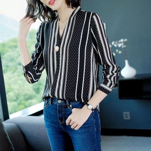 Женские рубашки в полоску JANELUXURY China At AliExpress
