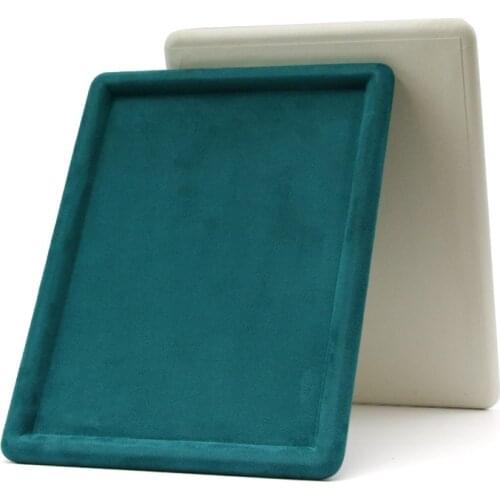 Quality Velvet Jewelry Display Tray Necklace Watch Counter Showcase Jewelry Accessories Display Organizer Props