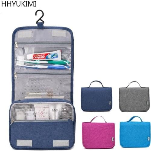 HHYUKIMI Frosted Cloth Hanging Cosmetic Bag Washbag Beauty Makeup Bag Ms Travel Portable Cosmetic Men Bath Toiletries Organizer