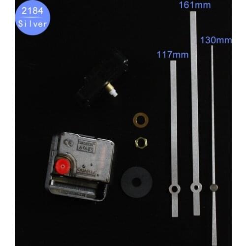 6168S Quartz Movement 6mm Screw axis length With 2184# Silver long Hands Plastic Sweep Movement Clock Accessory DIY Clock Kits
