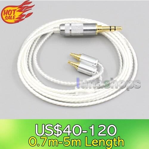LN006649 3.5mm 2.5mm 4.4mm XLR Hi-Res Silver Plated 7N OCC Earphone Cable For Sennheiser IE40 Pro IE40pro