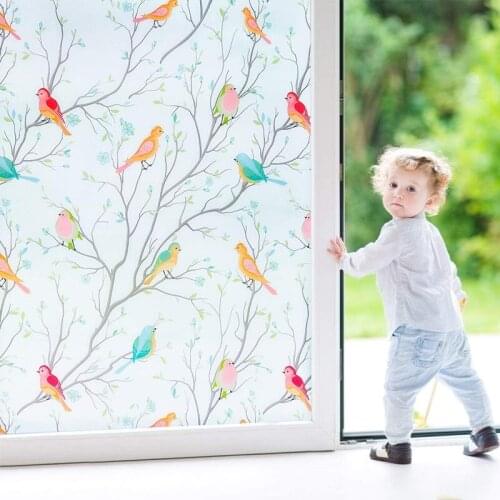 Frosted window film privacy glass film, bird decoration non-sticky electrostatic adsorption anti-ultraviolet window film