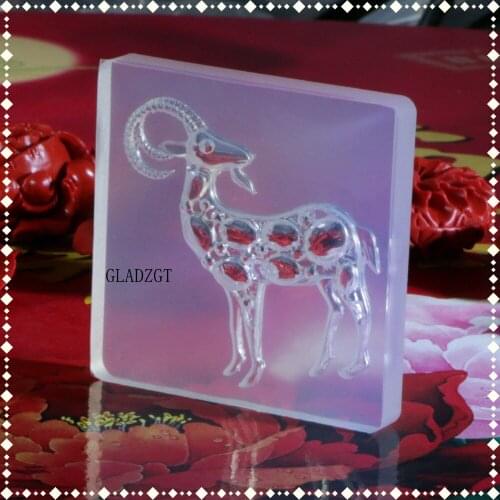 Cartoon goat Liquid silicone mold DIY resin jewelry pendant necklace pendant lanugo mold resin molds for jewelry
