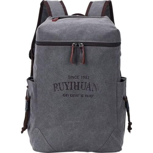 Men Backpack Travel Canvas Backpack Boy Backpack Outdoor Travel Large Capacity Sports Bag Zipper Student School Bag Laptop Bag