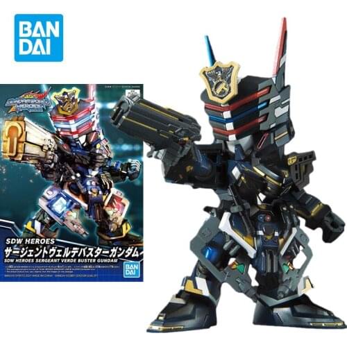 Bandai Figure Assembly Gundam Model BB Warrior SD Gundam SDW 03 Anime Character Action New 8cm Doll Collect Gift Toy for Kids