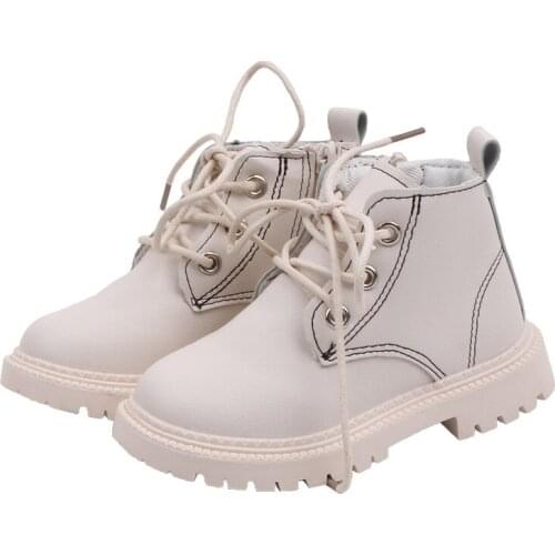 2020 New Winter Children Shoes Pu Leather Waterproof Martin Boots Toddler Kids Snow Boots Boy Girl Rubber Boots Fashion Sneakers