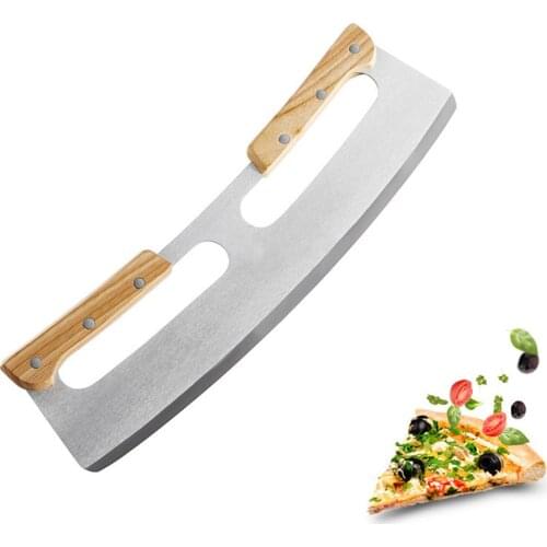 Pizza Cutter Rocker Chef Knife Chopper for Kitchen Home Event Party