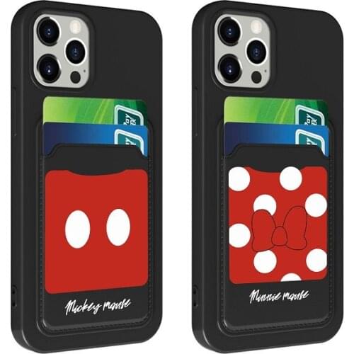 Couples Cartoon Original Card Bag Phone Case For iPhone 12 Pro Max 11 12 Mini XR XS MaX 7 8 Plus 11 Shockproof Protector Cover