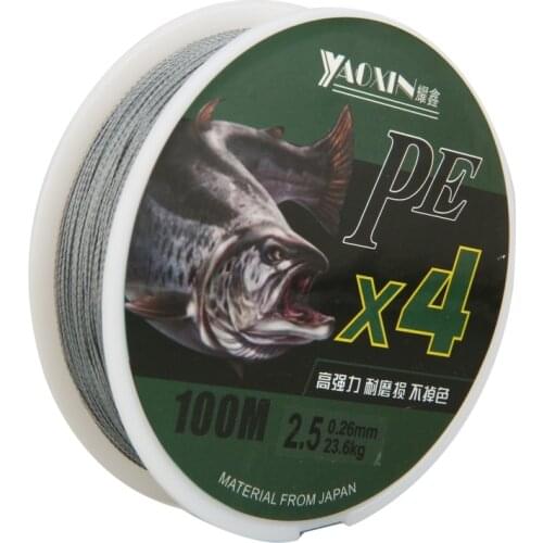 100M PE Braided Fishing Line 4 Stands 10-80LB Multifilament Fishing Line Carp Fishing Wire For All Fishing New
