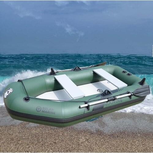 Solar Marine 7.54 FT 3 Person Portable Inflatable Kayak Dinghy Fishing Boat Raft Canoe Air Mat Floor With Accessories