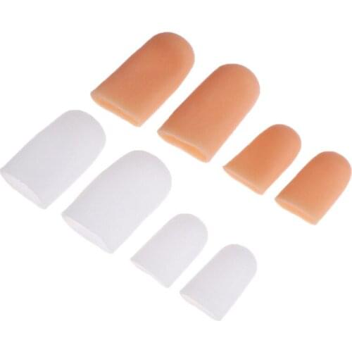 2Pcs Silicone Gel Tubes Finger Little Toe Protector Pain Relief Cover Toe / Finger Separators Foot / Finger Care Tool