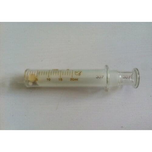 20ML Glass syringe injector sampler dispensing with ink chemical medicine