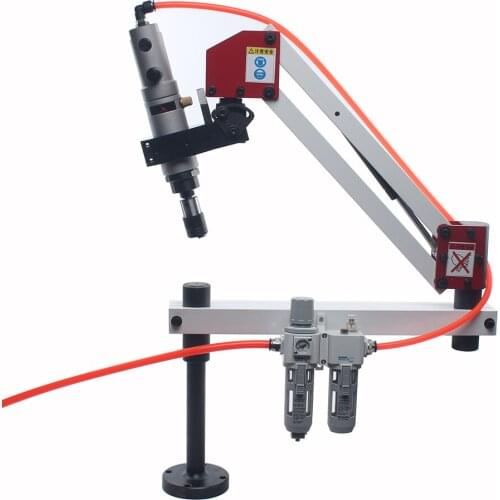 M3-16 Universal Pneumatic Tapping Machine Air Tapper Tools Thread Drill Working Range 1000mm Overload Protection Chuck