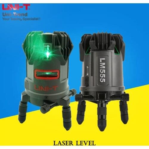 UNI-T LM555LD High-intensity Green Laser Level Dust/Waterproof Automatic Anping Level Marker for Building Measurement