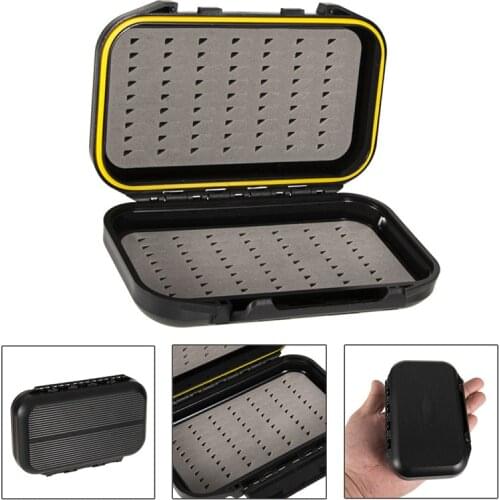 Waterproof Fly Fishing Lure Bait Trout Flies Storage Box Case Container Double Sided Fishing Bait Line Hooks Holder