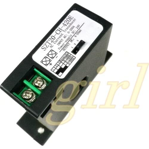 Output 4-20mA AC current transducer voltage current conversion current transmitter AC0-50/0-200A