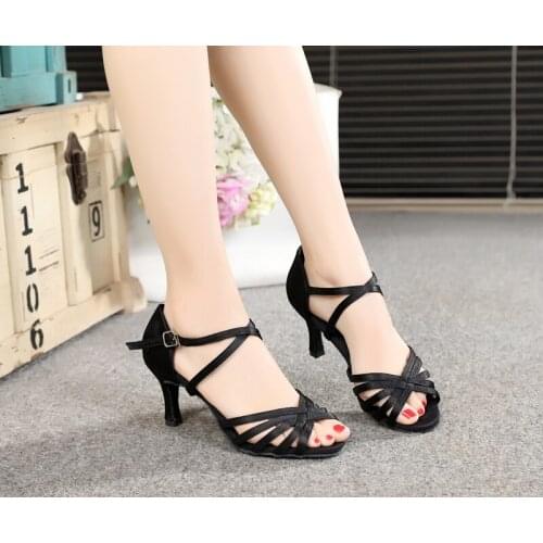 Ladies Latin High Heel Dance Shoes Latin for Womans Danceing Shoes Girls Dance Indoor Ballroom Shoes A246