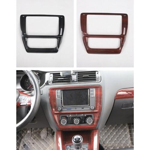 1pc Car stickers ABS carbon fiber grain Central control panel decoration cover for Volkswagen vw 2015-2018 Jetta 6 MK6