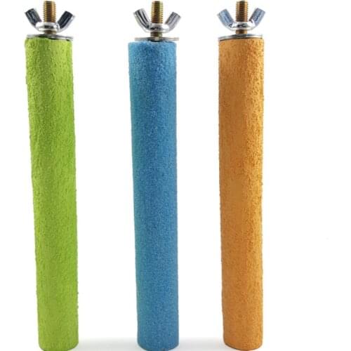 1Pcs Coloured Parrot Grinding Paw Bar Parrot Grinding Bar Grinding Station BarGrinding Parrot Toy Bird cage Accessories Supplies
