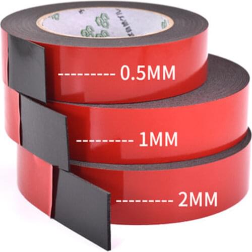 1pcs 0.5mm-2mm thickness Super Strong Double side Adhesive foam Tape for Mounting Fixing Pad Sticky