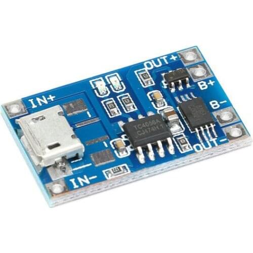 10/1pcs Micro USB 5V 1A 18650 Lithium Battery Charger Module Charging Board With Protection Dual Functions TP4056 18650 Li-ion