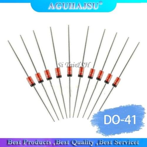 100pcs 1W diode DO-41 3V 3V3 3V6 3V9 4V3 4V7 5V1 5V6 6V2 6V8 7V5 8V2 9V1 10V 11V 12V 13V 15V 1N4733A 1N4742A 1N4728A