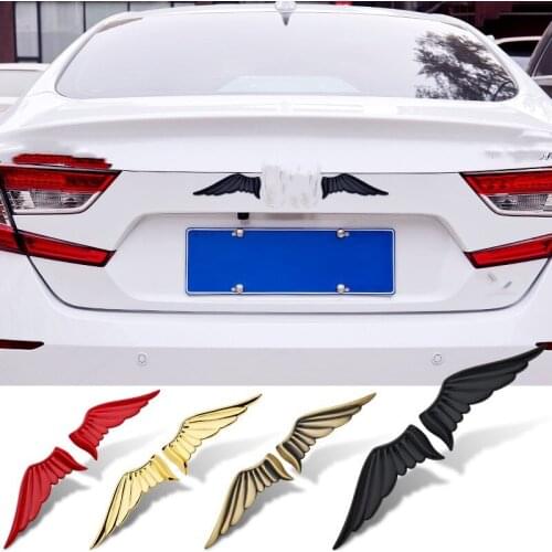 10x 3D Metal Angel wing Car Sticker Emblem Badge for Universal Cars Moto Bike Decorative Accessories