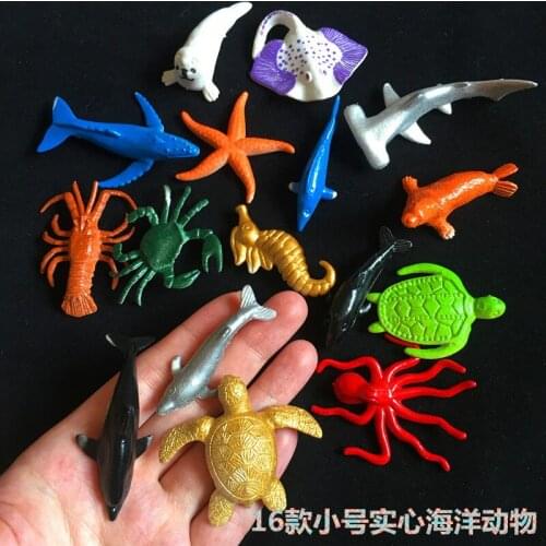 16pcs Simulation Marine Animal Model Toy Simulation Marine Animal Ocean Sea Animals Figures