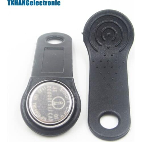 5PCS DS1990A-F5 TM Card iButton Tag with wall-mounted holder Black