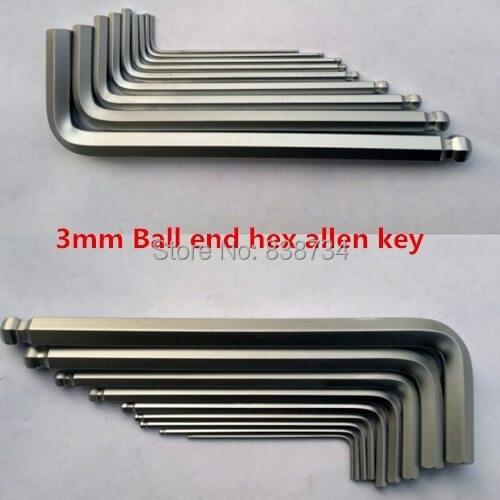 50pcs 3mm hex key wrench ball end hex key spanner allen wrench key