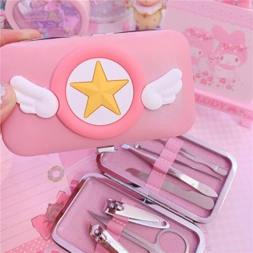 7pcs/set professional manicure set for nails tools for nail design all for manicure pedicure care with a pusher ingrown nail