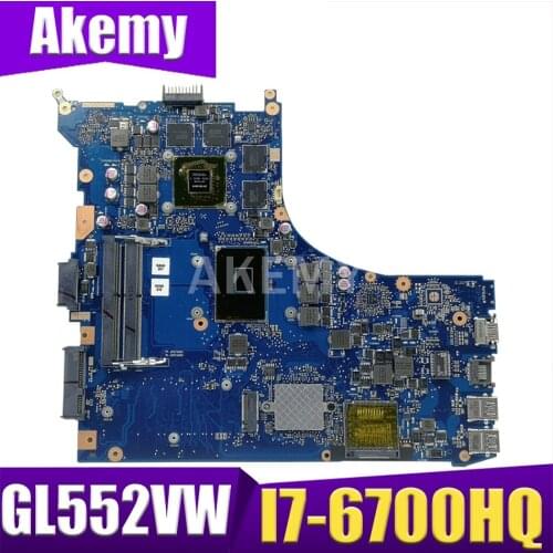 Akemy 90NB09I0-R03201 For Asus GL552VW ZX50V GL552VX GL552VL GL552VXK ZX50V laptop motherboard I7-6700HQ GTX960M/GTX950M (V4G)