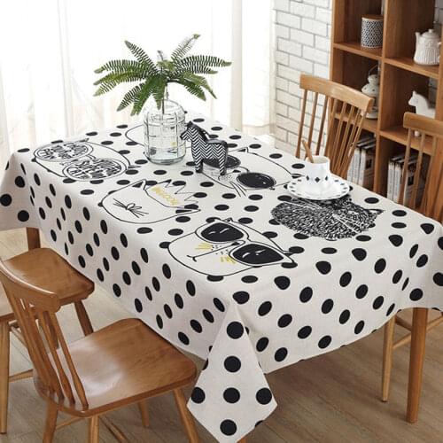 Flowers Table Cloth Pet Table Cover Thick Burlap Rectangle Home Decoration Coffee Tablecloth Banquet Furniture Cover Background