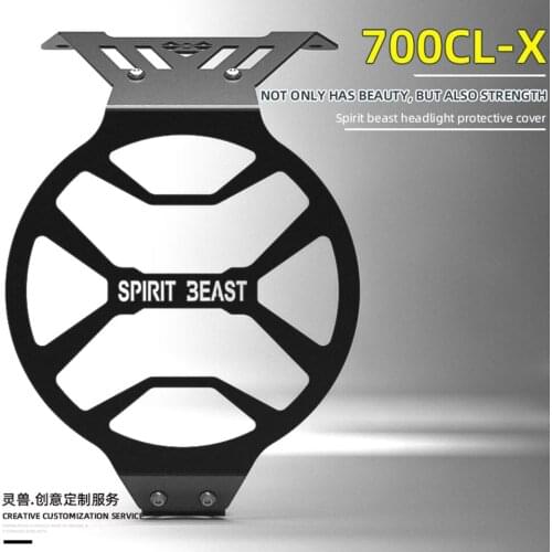Spirit Beast Retro Motorcycle Headlight Guard Protection Cover Fog Lights Protector Grille Headlamp Cover For CFMOTO 700 CL-X