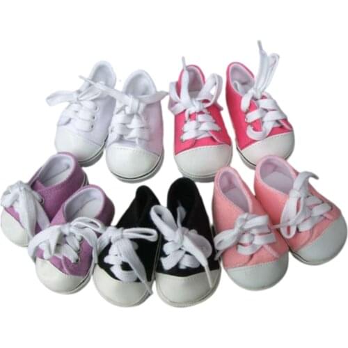 7cm Jeans Shoes Fits 18 inch Doll 43CM baby Dolls sneacker Reborn Baby Doll shoes for girl doll boots