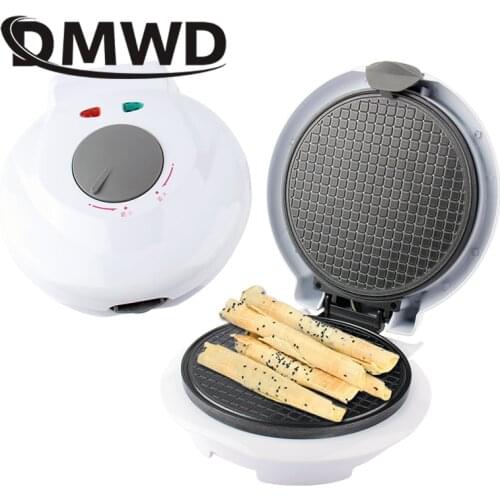 DMWD Electric Crispy Egg Roll Maker Non-stick Ice Cream Cone Machine Crepe Bake Pan Waffle Pancake Pie DIY Baking Tool Bakeware