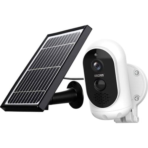 ESCAM G12 1080P Full HD Outdoor Rechargeable Battery Solar Panel PIR Alarm WiFi Camera