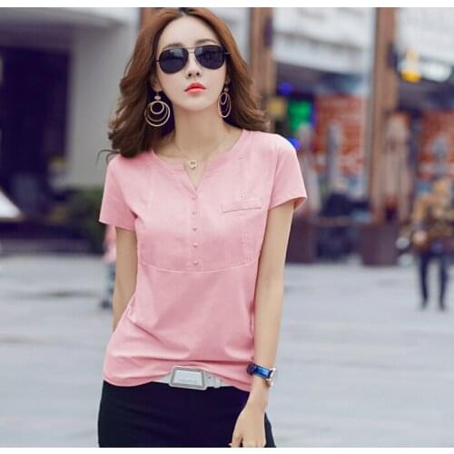 Summer White T Shirt Women V-Neck Short sleeve Fashion Plus Size T Shirt Cotton Linen Shirt T-shirt Female casual Top Tees 3XL