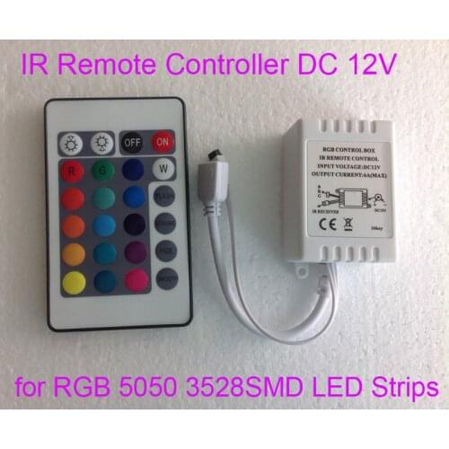 Led strip IR Remote Controller DC 12V for RGB 3528 5050 SMD LED Strips Wireless 24 Key