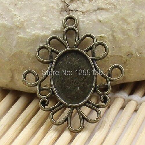 Fit 10x14mm Cabochons Summer Fashion Cameo/Glass Frame bezel Settings Tray blank DIY Accessory Making 20pcs/lot K02342