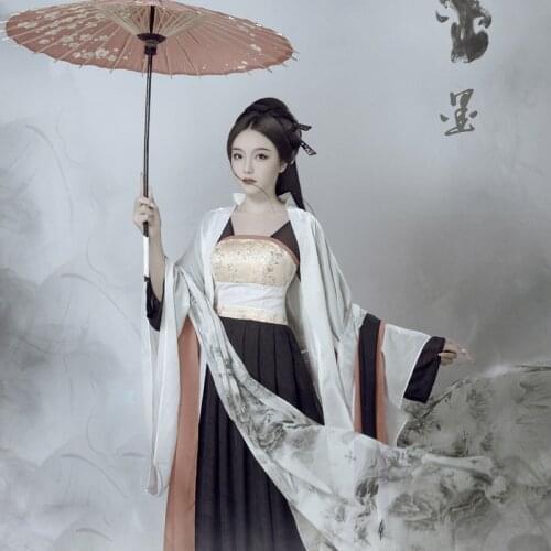 Xin Mo Chinese Ink Paint Thematic Photography Stage Show Performance Tang Ruqun Empress Cosplay Female Hanfu