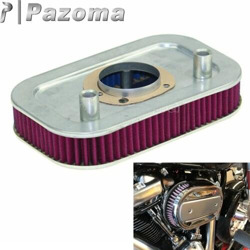 Red Motorcycle Air Filter High Flow Air Cleaner for Harley Sportster XL1200 XL883 Iron Custom Forty-Eight Low Nightster 2004-13